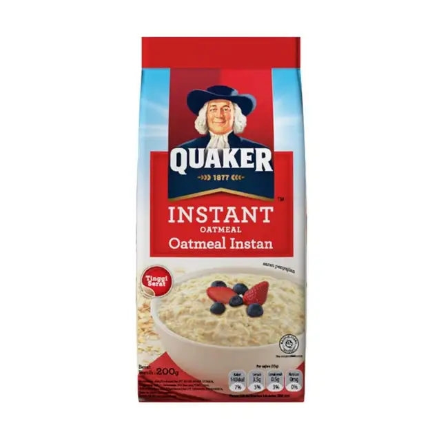 Quaker Instant Oatmeal 200g Buy Quaker Quaker Oatmeal Quaker Breakfast Cereal Product On Alibaba 