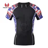 Men Slim Fit Bodybuilding Spandex Lycra Starts Sublimation Short Sleeve Rash Guard