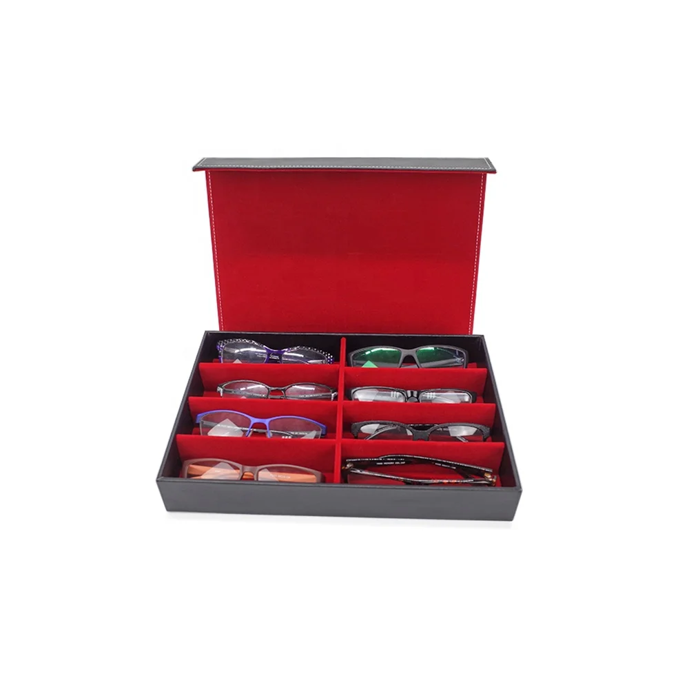 Pu Sunglass Display Tray Optical Storage Box Cases Sunglasses Eyeglass