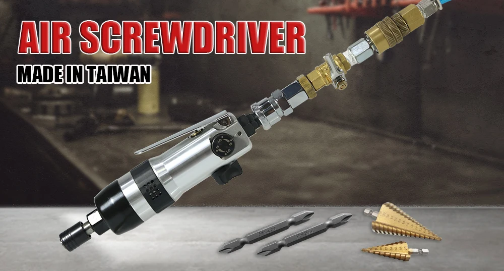 1/4" Air Screwdriver Taiwan Made Pneumatic Tools Heavy Duty For Car