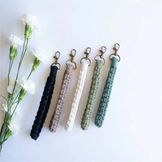 New W10124 Mini Macrame Keychains Mini Macrame Keychains Wristlet