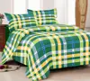Modern style 100% cotton bedding set check pattern latest designs single bed sheets for college students