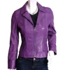 lighter weight stylish motorbike wear jacket women's new Purple fashion leather jackets zipper closure inner silk lining