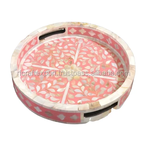 Mother Of Pearl Inlay Arabic Serving Tray Serving Tray Sea Shell Eid