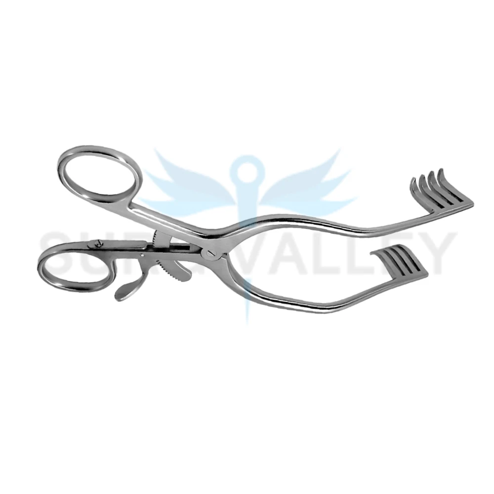 Adson Cerebellar Retractor 4x4 Blunt Prongs 23.5mm Angled Arm 7 Inch ...