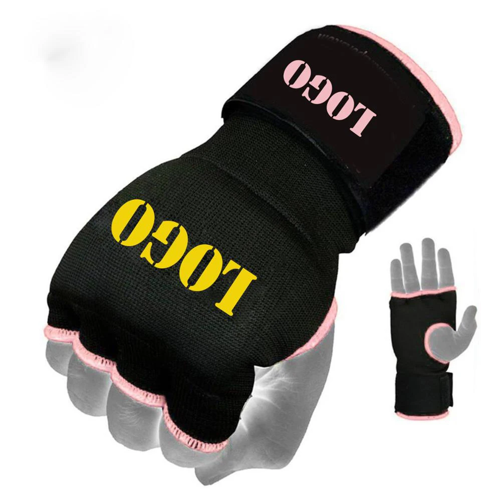 Customized Logo Gel Padded Inner Gloves Hand Wraps Quick Hand Wraps Gel