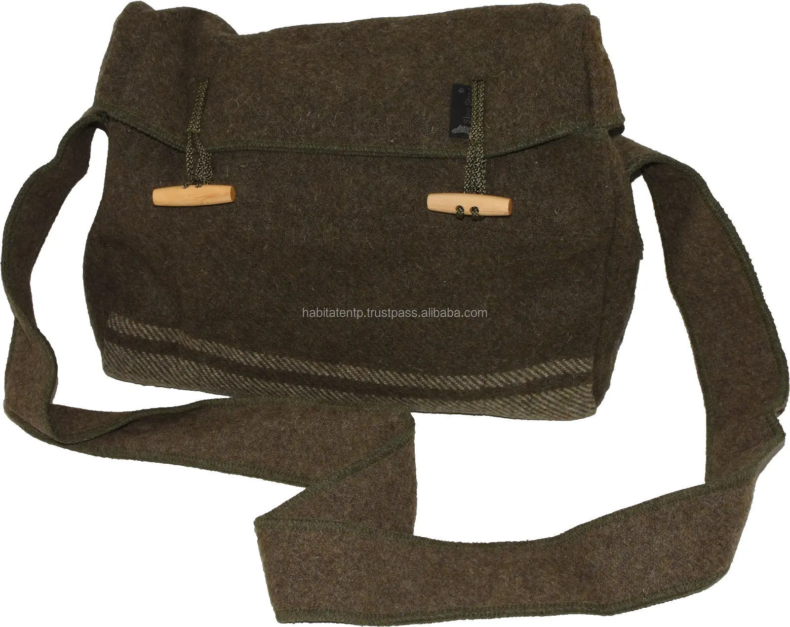 Italian army Surplus Wool 100% Blanket Bag Shoulder Tote bag 