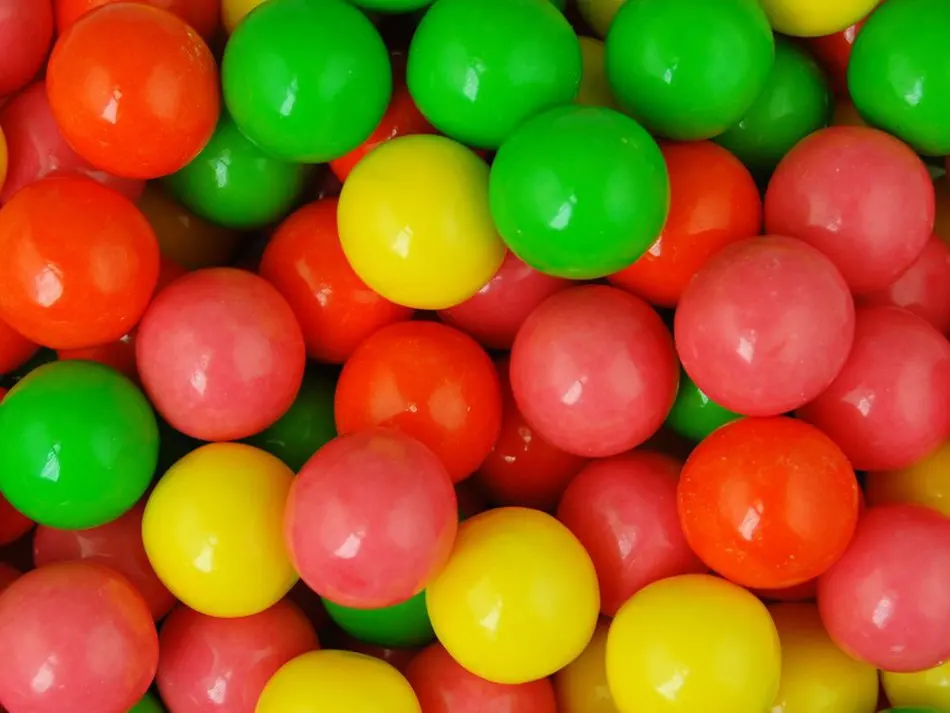 Assorted Chewing Gum Balls For Gumball Vending Machine Bubble Gum 22mm