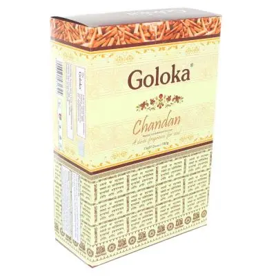 Goloka Chandan Incense Sticks Sandalwood Masala 15 Grams Choose Quantity 