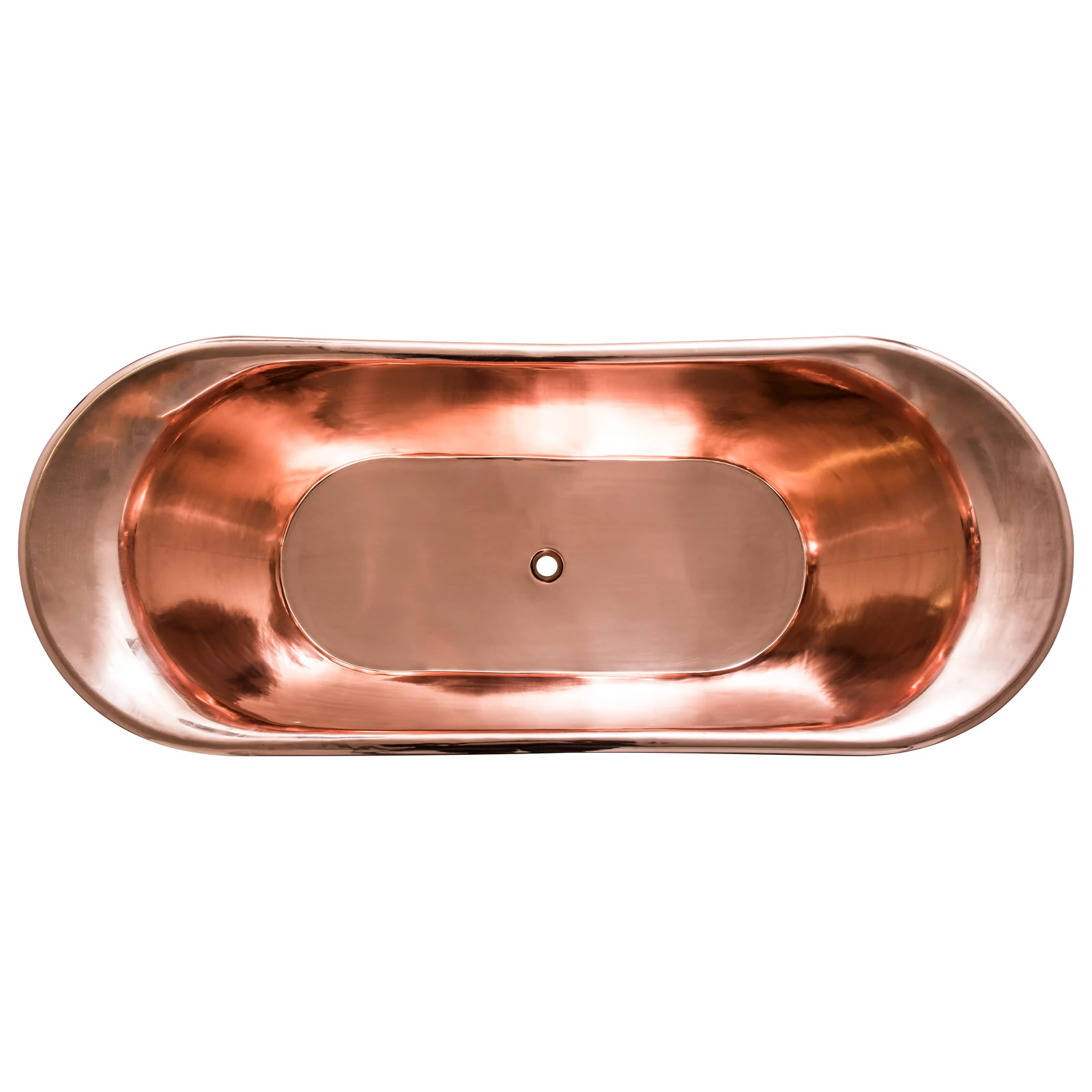 Traditional Copper Shined Free Standing Double Slipper Elegant Luxury Hot Selling Handmade