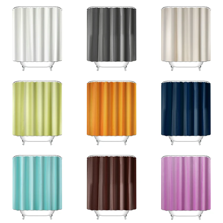 Wholesale Custom Printed Shower Curtain Polyester Waterproof Bathroom