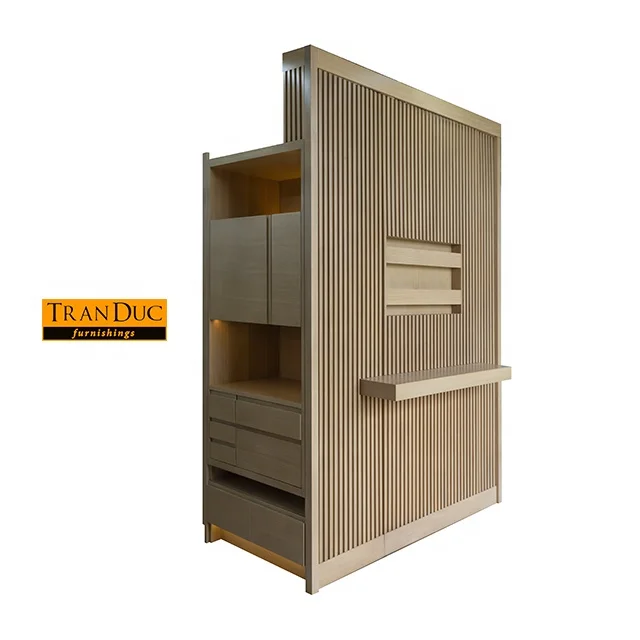 
Large TV unit with cabinet and drawers for hotel bedroom furniture set 5 star 