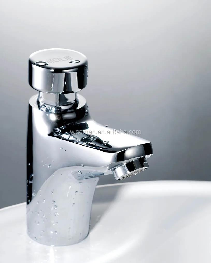 High Quality Press Button Auto Stop Full Brass Water Saving Self