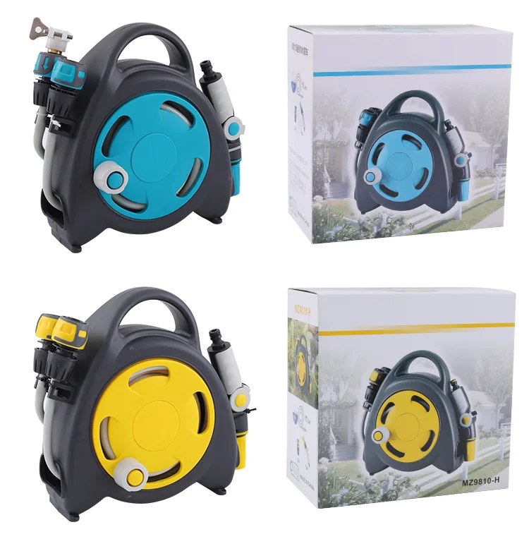 Retractable Lawn Garden Hose Reel Quick Connectors And Water Sprayer