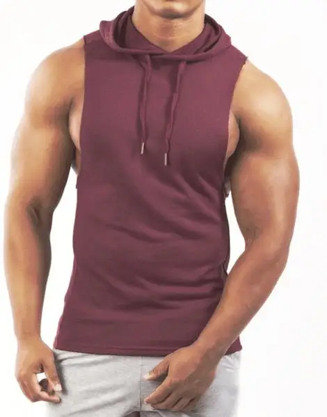 Men Gym Wear Singlet With Hood Gyms 