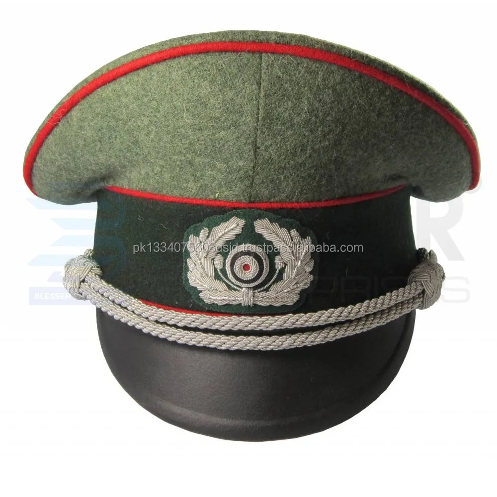 Wwii German Army Officer Hat Artillery Wh Visor Hat/wwii Military ...