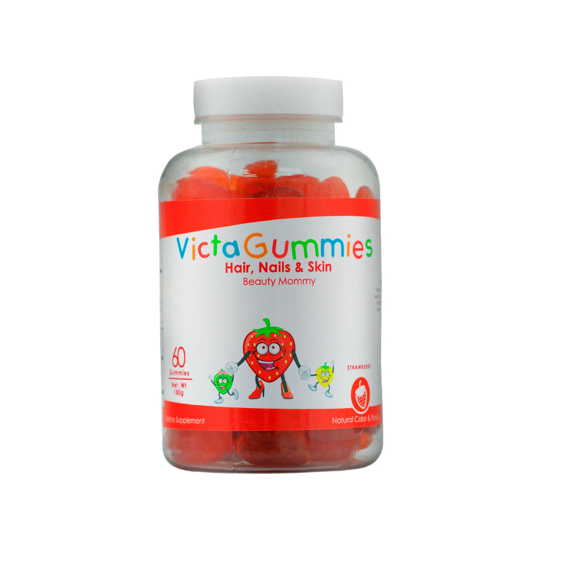 Victagummiesbase De Pectina Para El Cabello,Uñas Y Piel,Suplemento De 60 Gomitas,Con Vitaminas