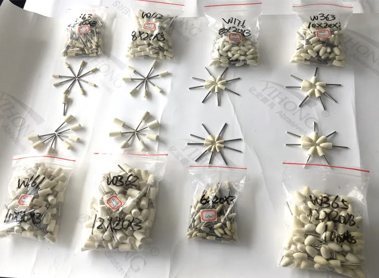 Abrasive Cylindrical Felt Bobs Shape Polishing Woolen Felt Bob With