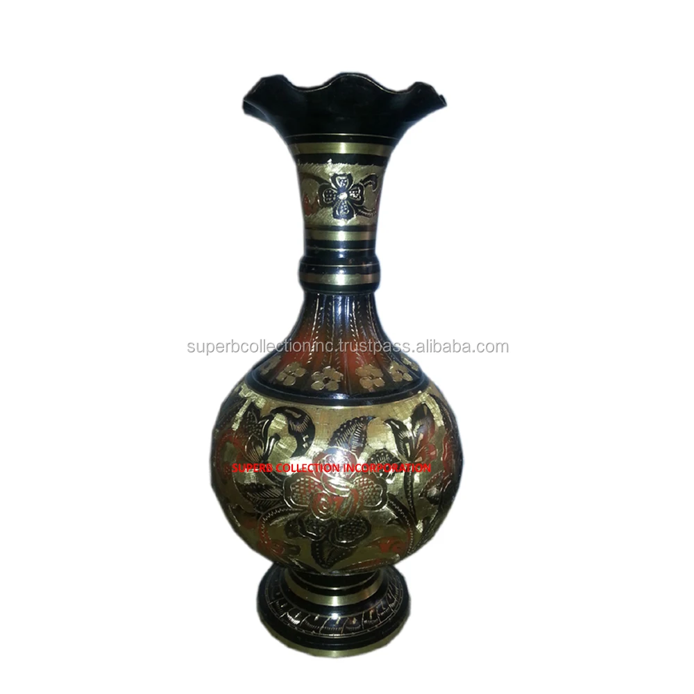 Luxury Mirror Polish Hand Engraved Drawing Room Flower Pot For Sale