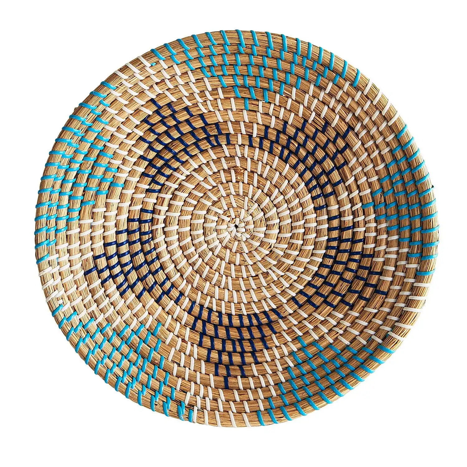 Latest Design Seagrass Disc Wall Basket / Vintage Seagrass Wall Plate