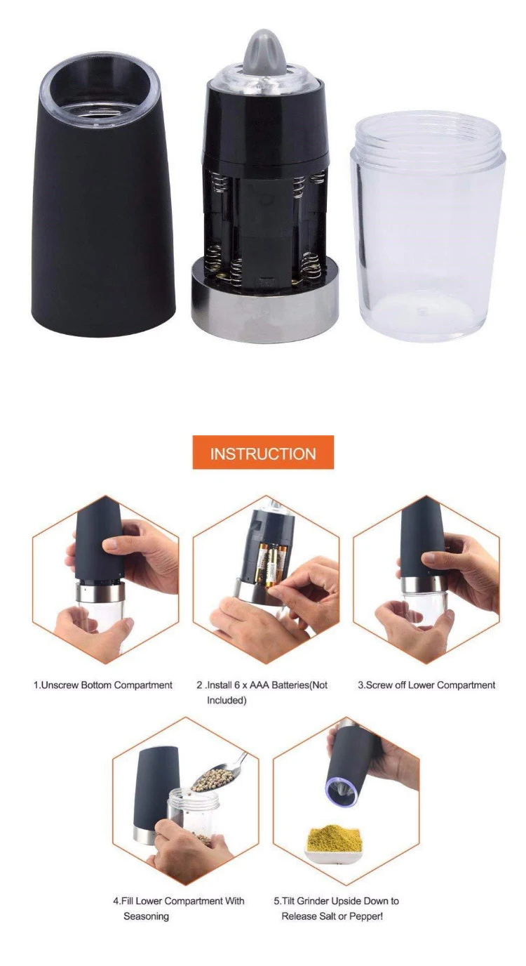 electric salt and pepper grinder