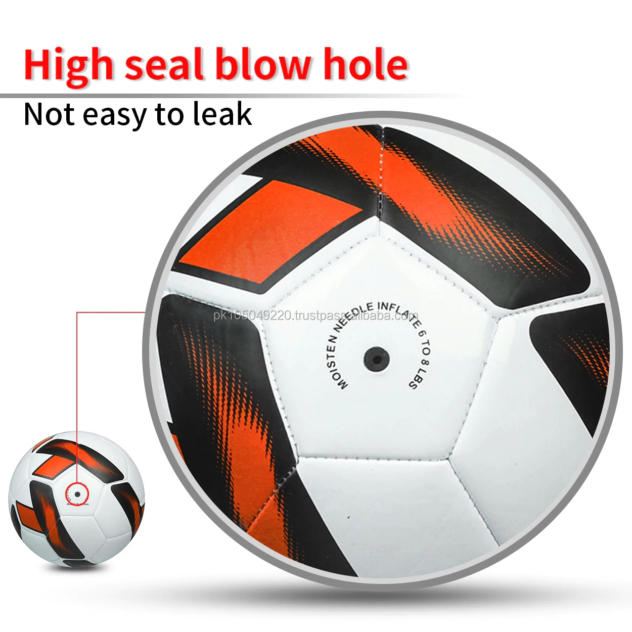 Official Size 5 Football Ball Pu Granule Slip-resistant Seamless Soccer ...