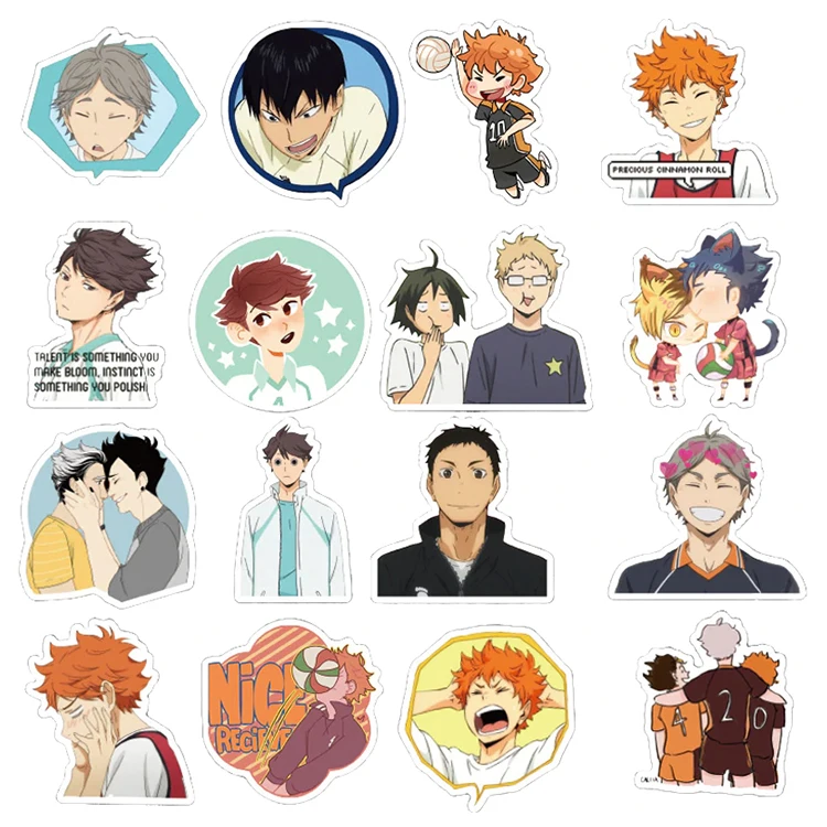 anime haikyuu stickers waterproof vinyl stickers for kids teens adults for water bottles laptop phone buy vinyl sticker anime haikyuu stickers haikyuu stickers product on alibaba com