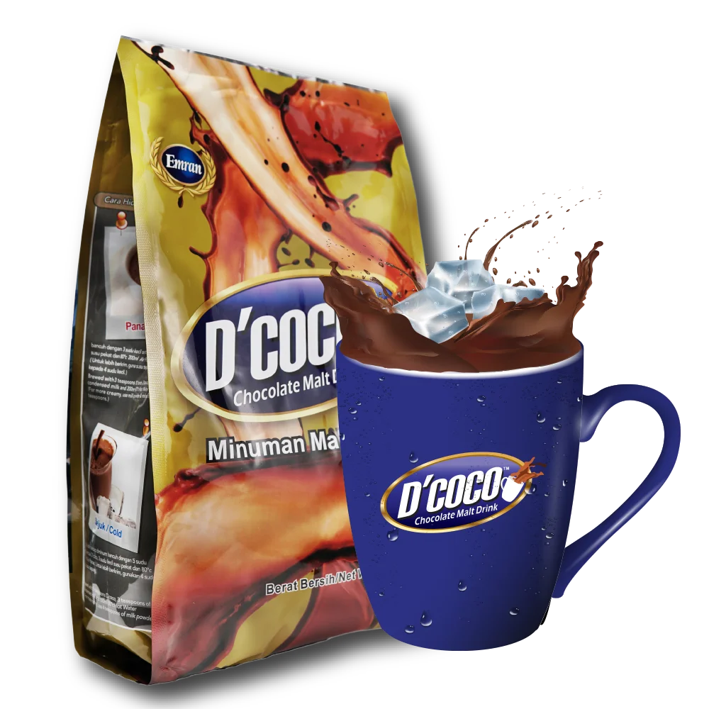 Premium Quality D'coco 900gm Malt Chocolate Instant Beverages With Non Diary Creamer Suitable