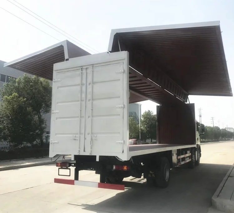 Sinotruk 6x2 6x4 20ton 30ton Wing Opening Box Van Body Cargo Truck Howo