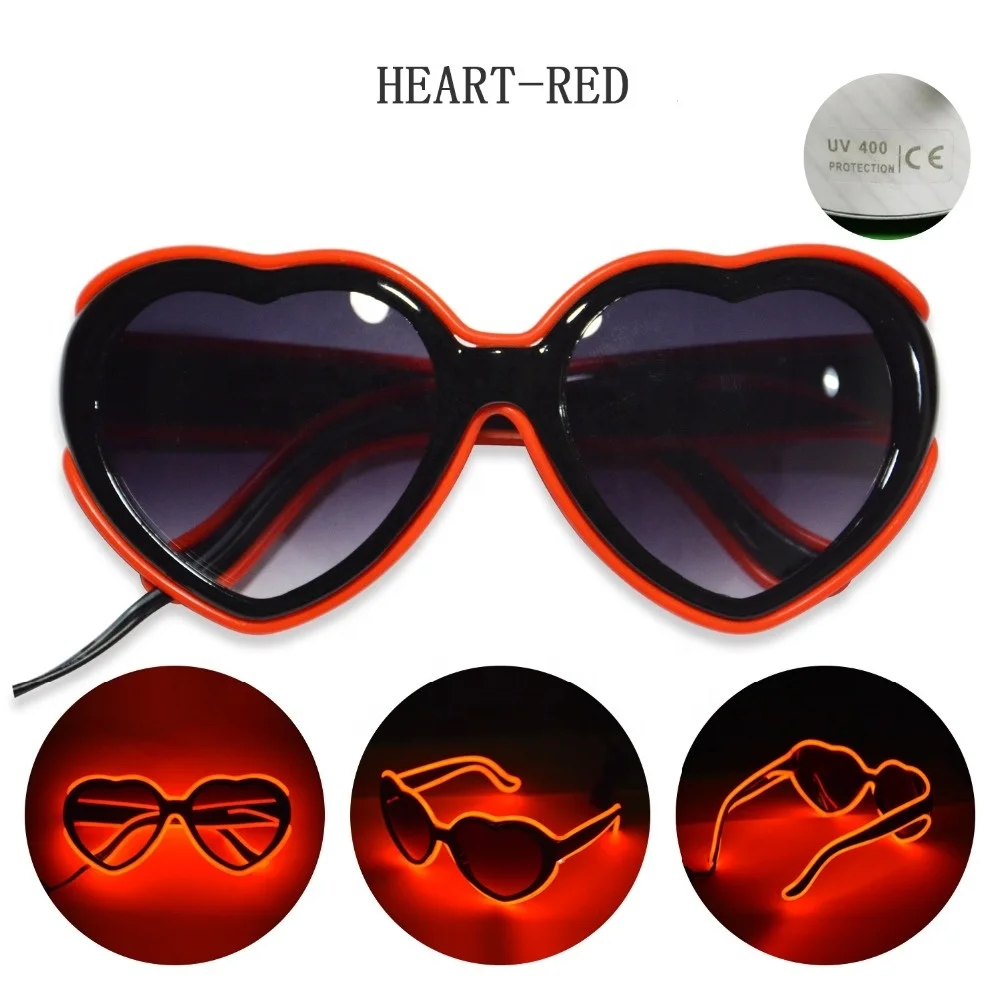 爱闪烁el线led眼镜夜光派对装饰照明经典礼物明亮的节日礼物