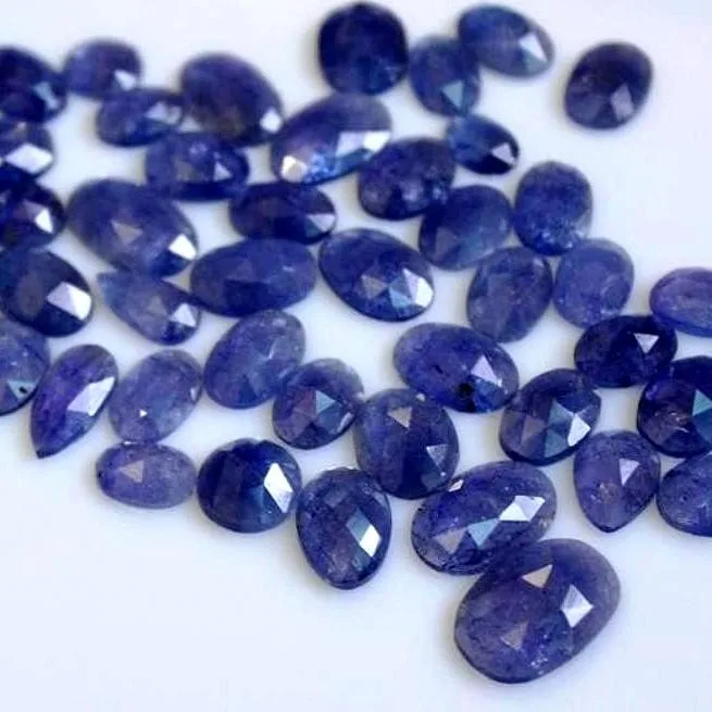 Natural Tanzanite Faceted Uneven Shape Loose Gemstone Cabochon For ...