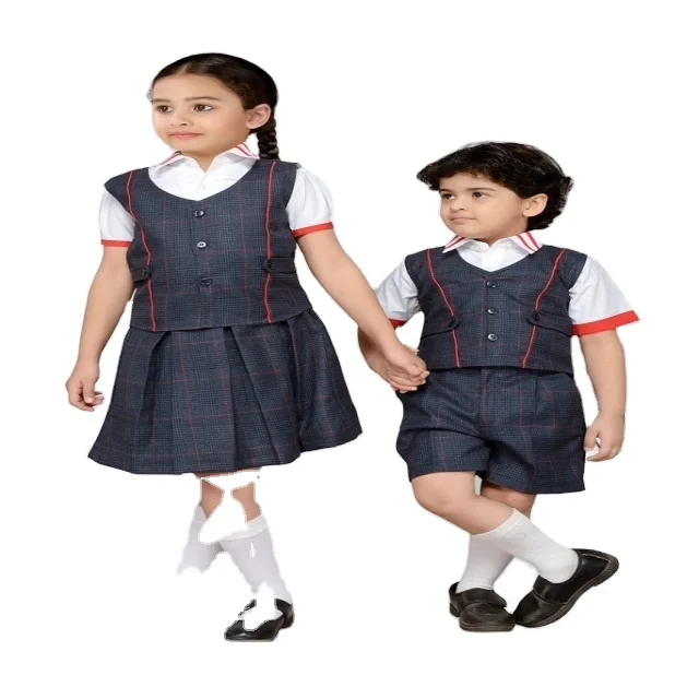 Latest Pattern Boys & Girls School Uniform Checks Fabric Boys Shirt
