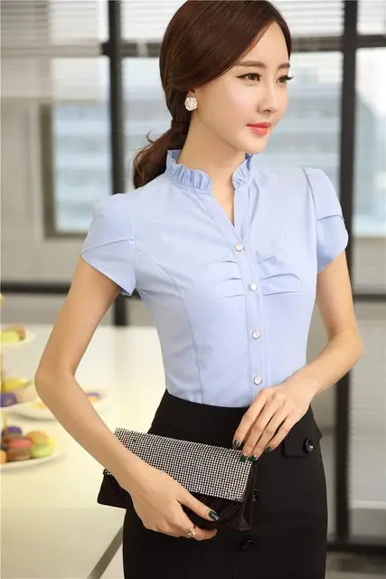 New Fashion Ladies Blouses Slim Women 