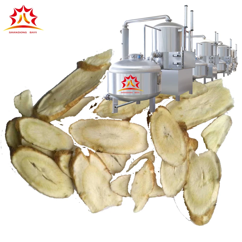 stainless steel garlic chips vacuum frying machine