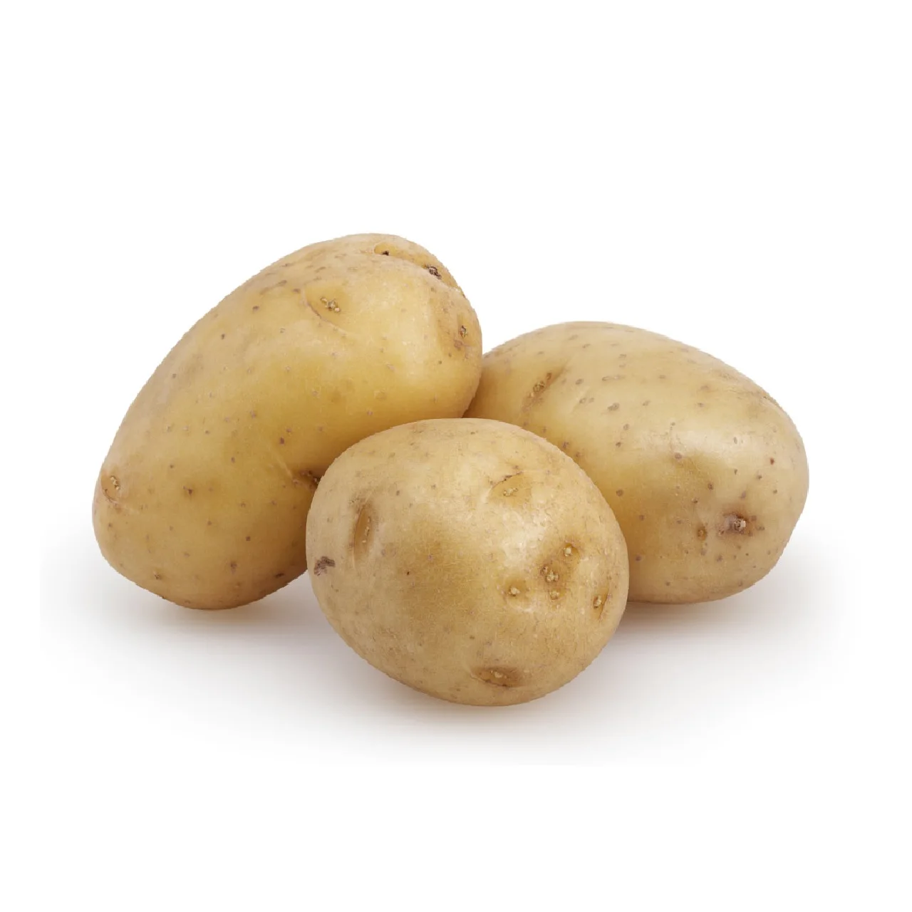 3 Картофелины на белом фоне