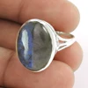 Blue labradorite rings vintage fashion silver jewelry 925 sterling silver solid rings wholesale jewelry