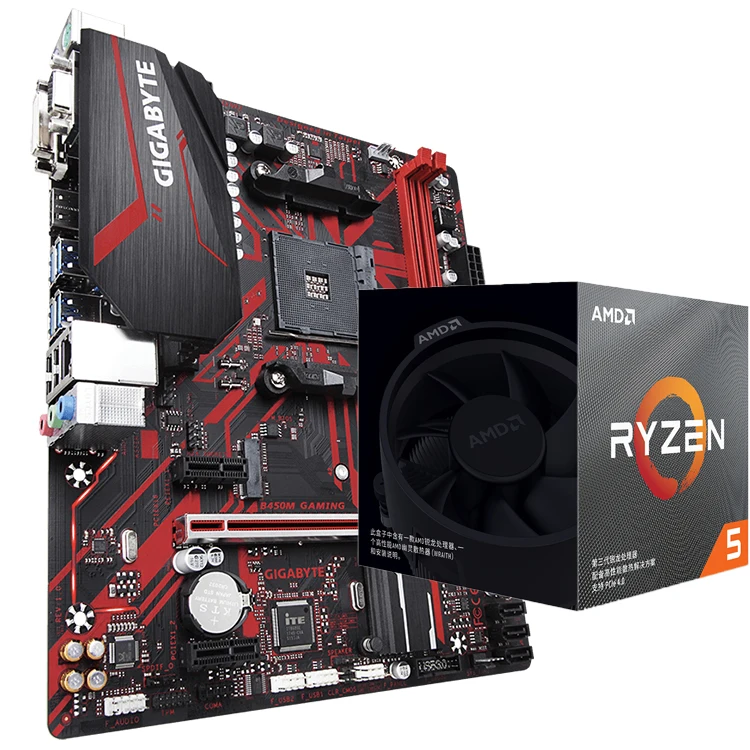 Gigabyte B450m Gaming Motherboard With Amd Ryzen 5 7 2700 2700x 3500x