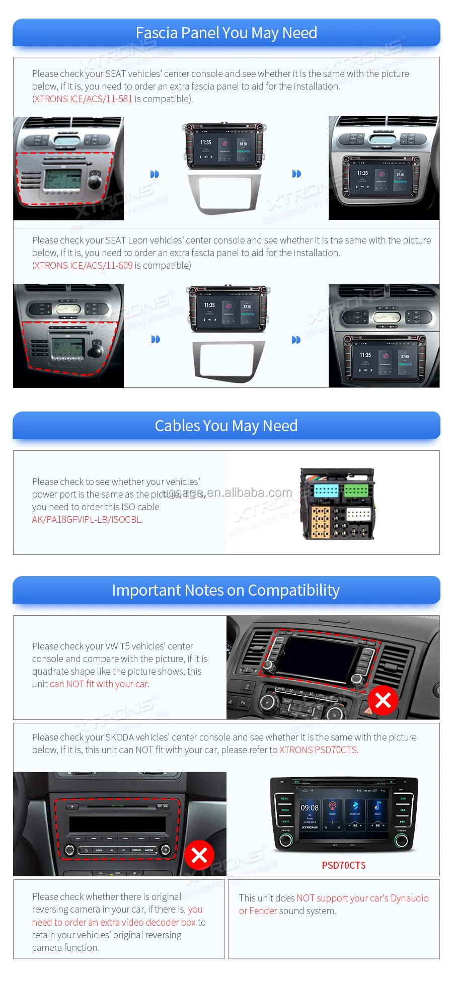 Xtrons Android 10.0 Car Dvd Player For Volkswagen Jetta Passat B6 Polo