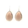 stunning 925 sterling silver handmade white topaz pave set earring studded in smoky quartz for women