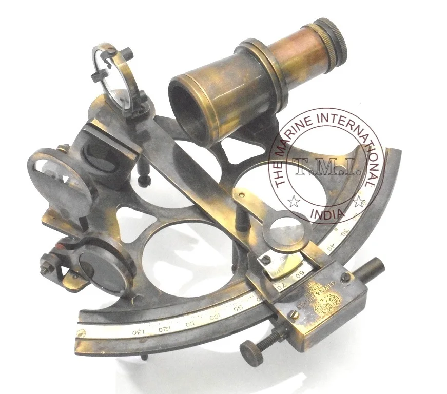 Antique Brass Sextant 1917 Kelvin And Hughes Antique Nautical Brass Sextant Collectible Marine