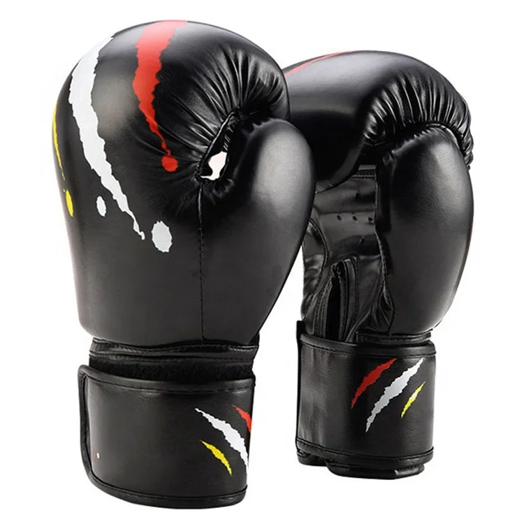 Custom Boxinggloves Hook And Loop Black Red Blue Good Quality For Men