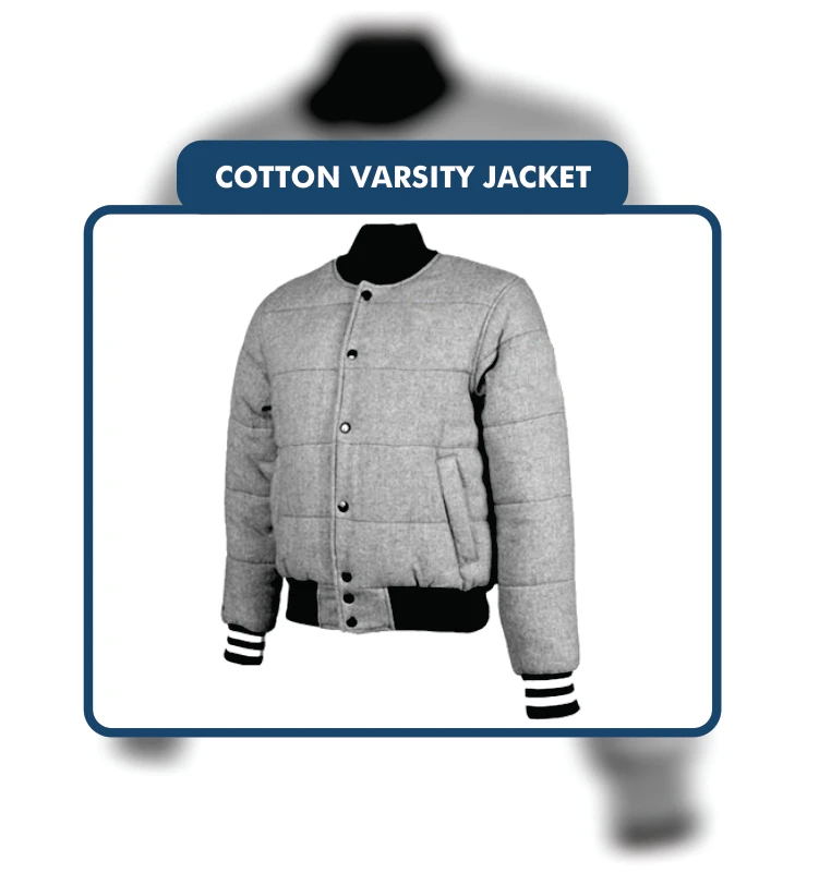 custom made of wool and leather varsity jacket for winter