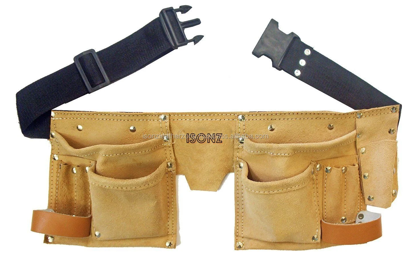 Genuine Vegetable Leather Heavy Duty 18 Pocket Tool Belt With Leather
