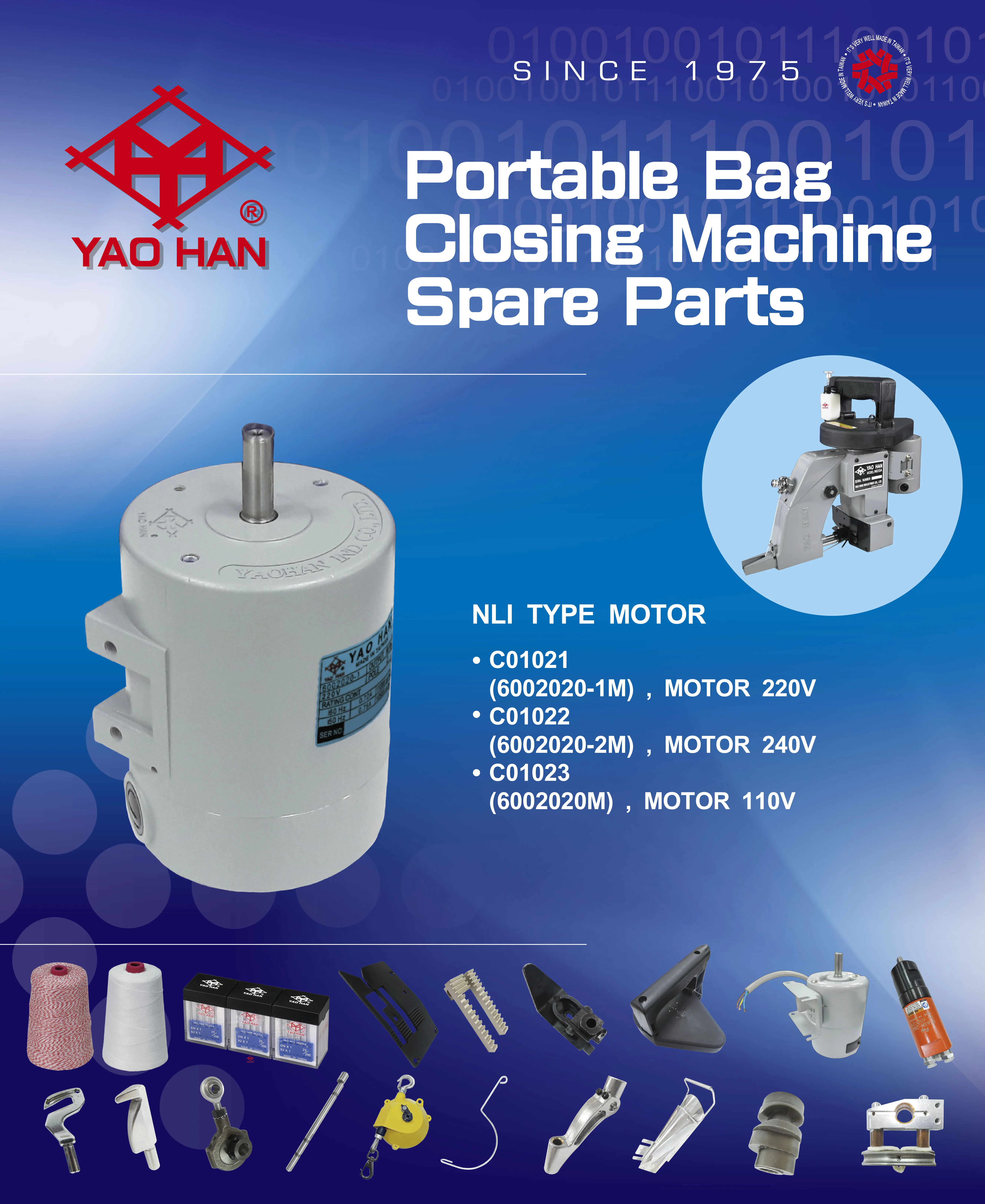 Yaohan Taiwan Made Universal Motor For Newlong Portable Sewing Machine