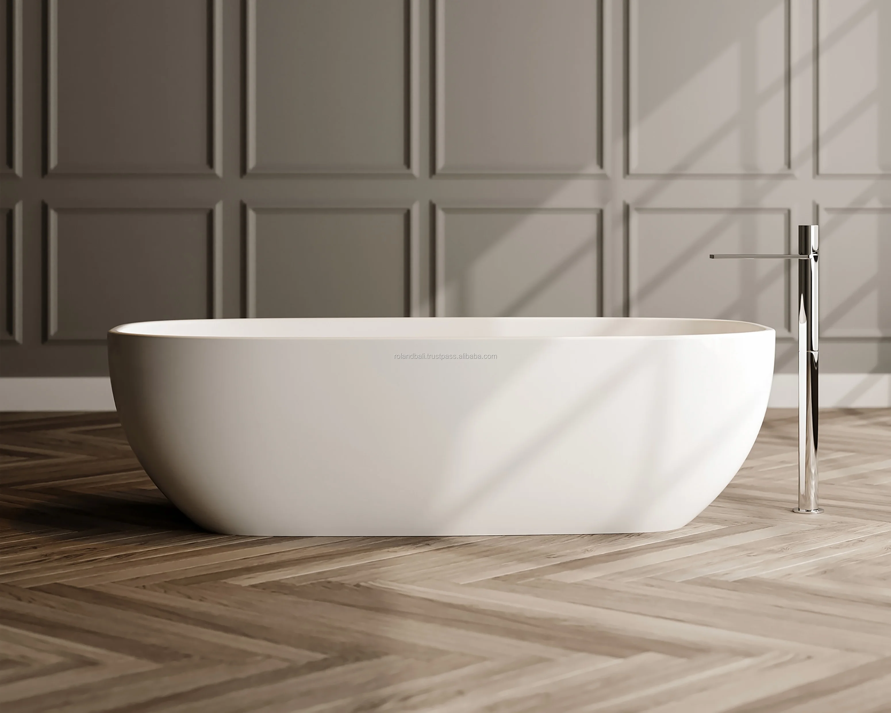 Resin Terrazzo Bathtub Br013 Modern Double Apron Bathtub,Resin Terrazzo