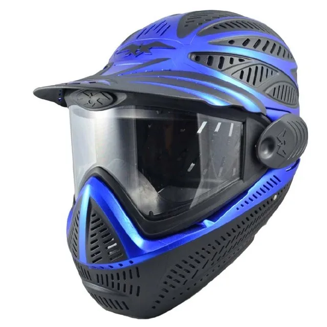 Wholesale price double anti fog full face paintball helmet mask