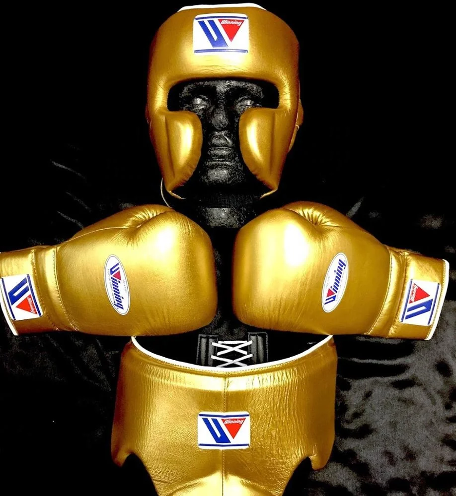 yellow winning boxing gloves