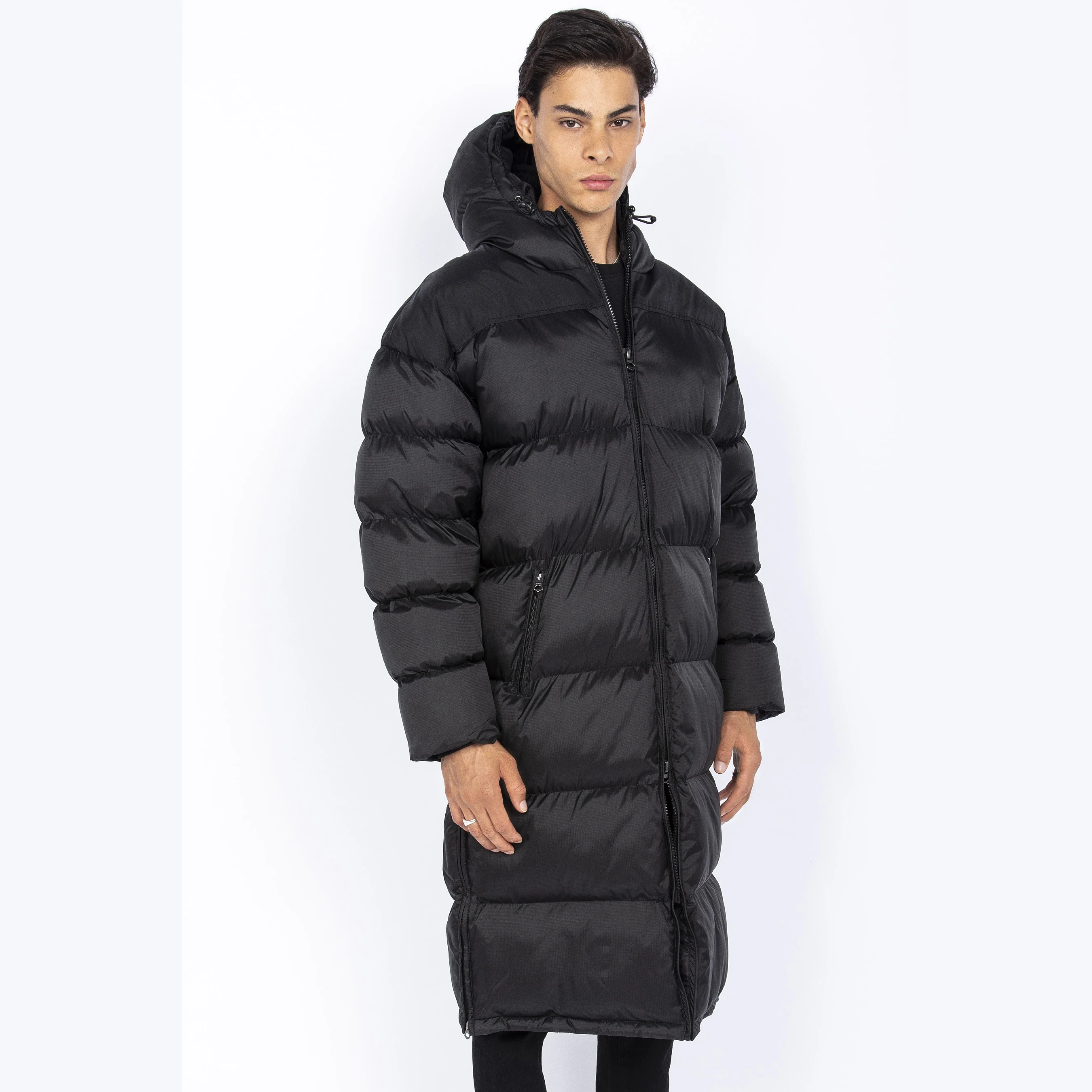 Men Winter Long Puffer Jacket Male Warm Coat Hooded Parkas Windproof