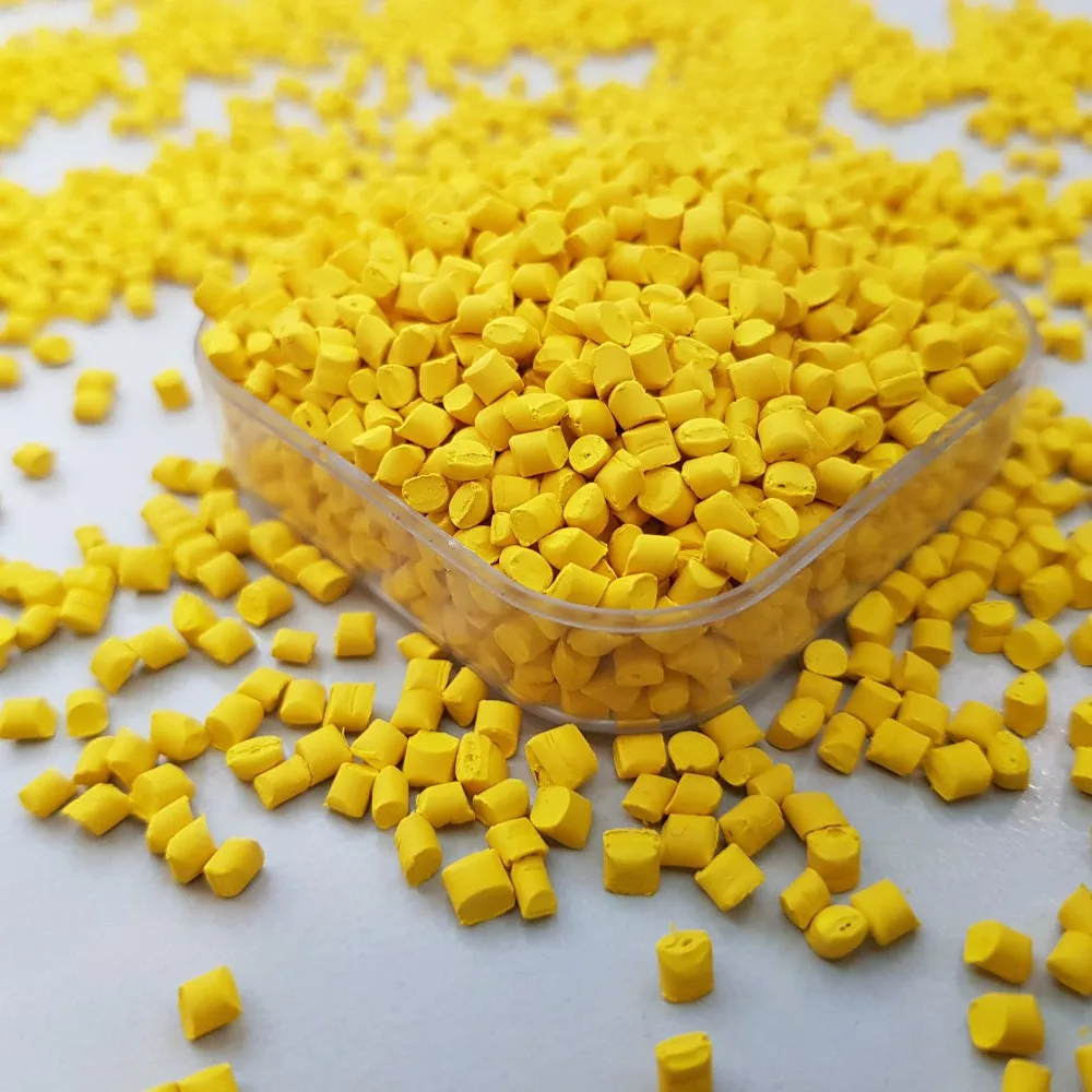黄色母粒, 20-30% 颜色颜料基 lldpe 适用 pp/pe/abs/pa/ps/pvc