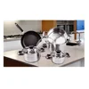Stainless steel cook set: GP16-5308SG includes: 3 stainless steel pots and non-stick pan and sauce pan (GOLDSUN)